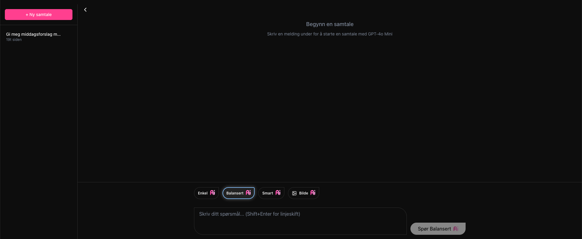 Norwegian AI Chat Subscription